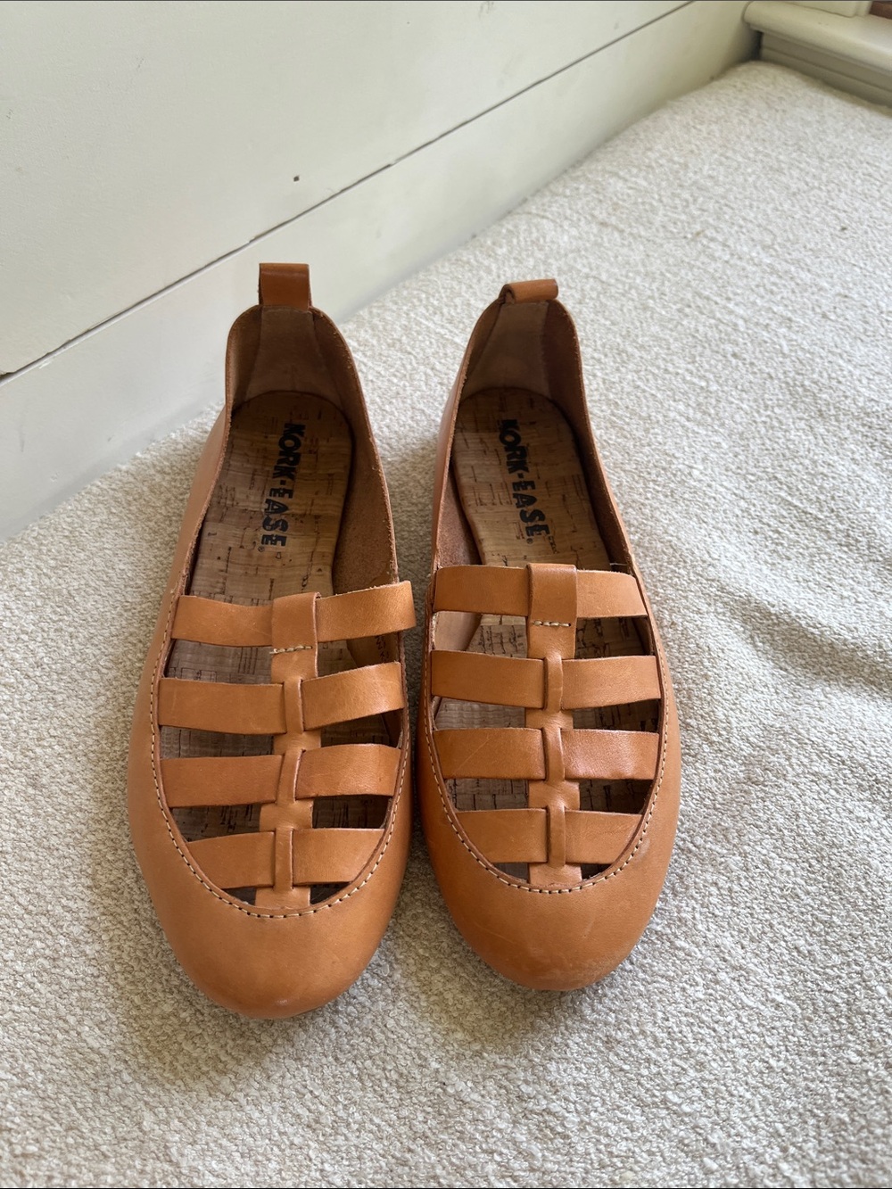 Kork-Ease woven leather flat 7.5